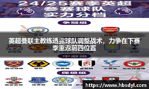 英超曼联主教练透露球队调整战术，力争在下赛季重返前四位置