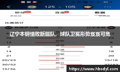 辽宁本钢惜败新疆队，球队卫冕形势岌岌可危